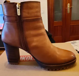 Botines Pikolinos Marrones Tacón