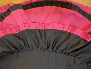 Falda flamenca baile volantes rosa y negro