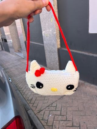 Bolso crochet Hello Kitty