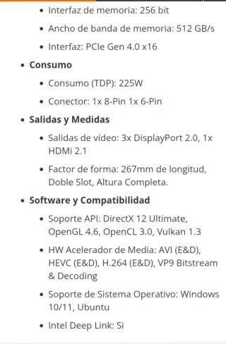 Tarjeta Gráfica Intel Arc A750 Limited Edition