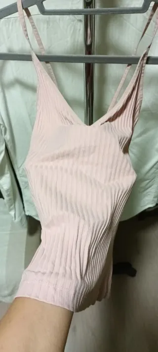 Top tirantes rosa pálido S/36