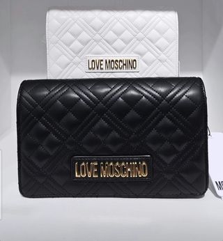 Bolso Love Moschino Negro y Blanco