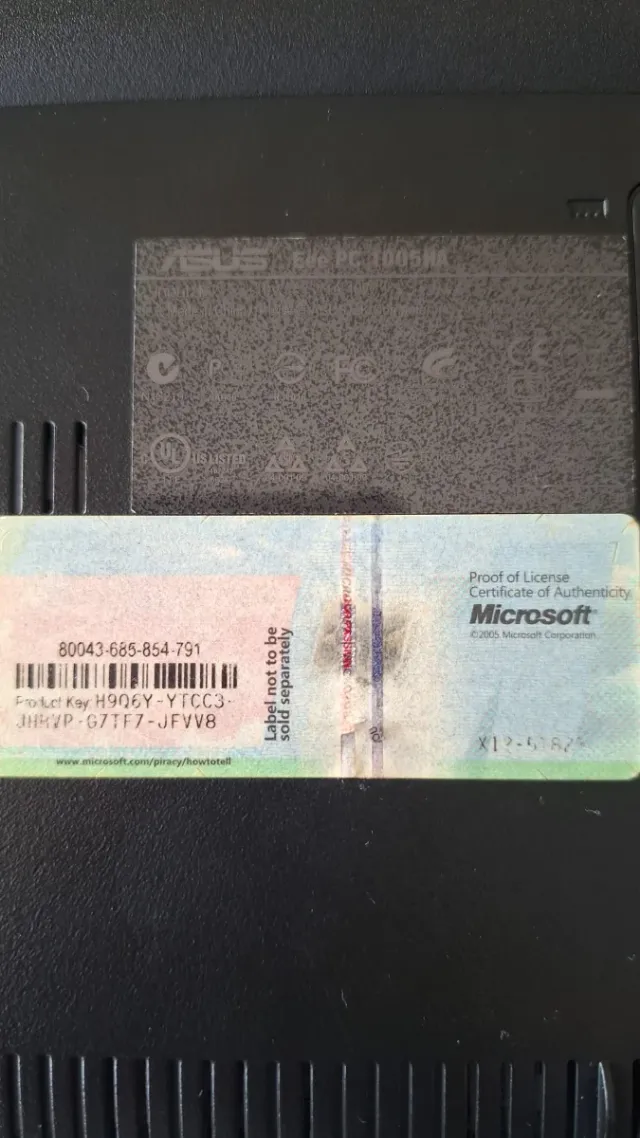 Asus Eee PC Portátil Negro