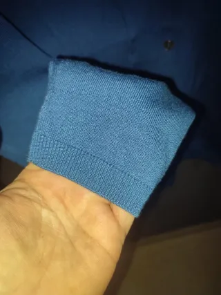 Cárdigan vintage azul mujer