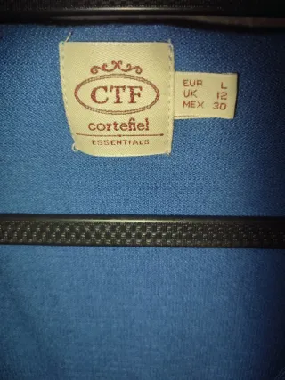 Cárdigan vintage azul mujer