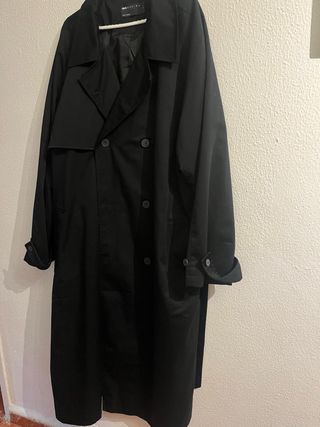 Gabardina ASOS Negra Hombre