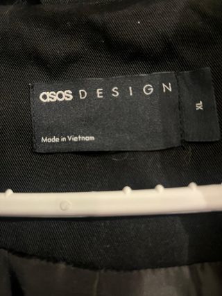 Gabardina ASOS Negra Hombre