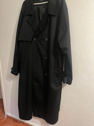 Gabardina ASOS Negra Hombre