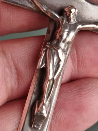 Crucifijo antiguo plata INRI