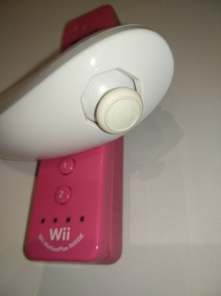 Mandos Wii Motion Plus + Nunchuk Rosa