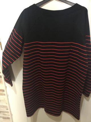 Vestido oversize Anabel Lee negro y rojo Talla L