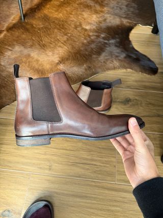 Botines de piel marrones