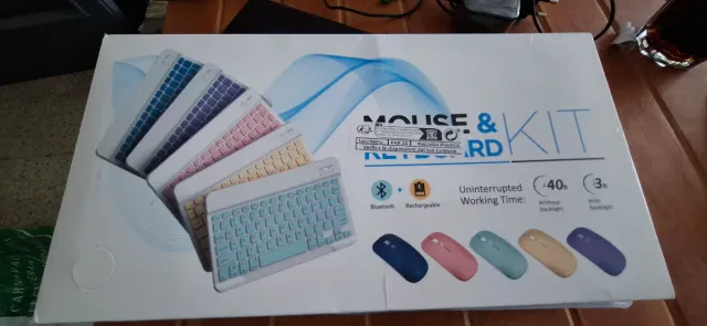 Kit Teclado y Mouse Bluetooth Recargable