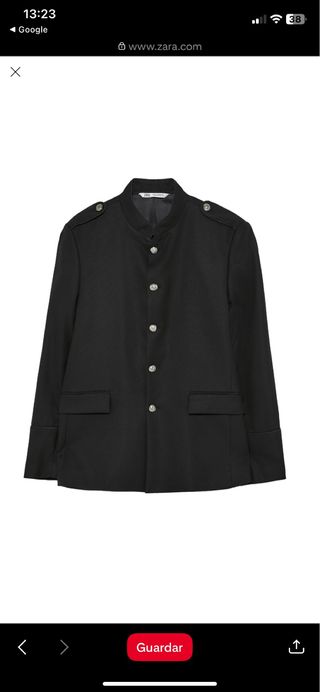 Chaqueta militar Zara Man negra