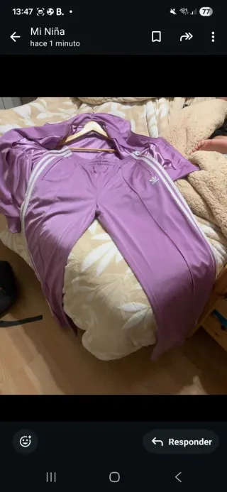 Chándal Adidas Morado Mujer Sudadera L Pantalón M