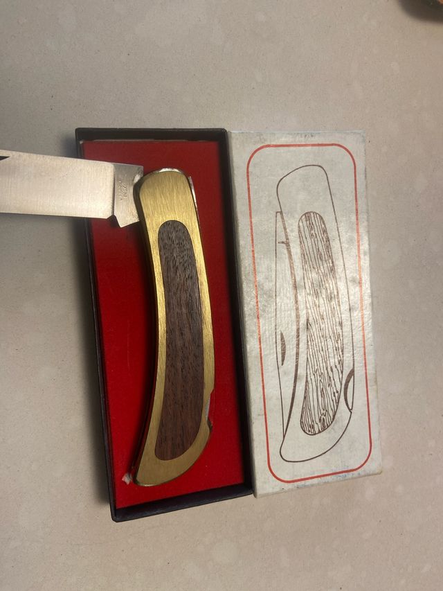 Coltellino da collezione con manico in legno e ott