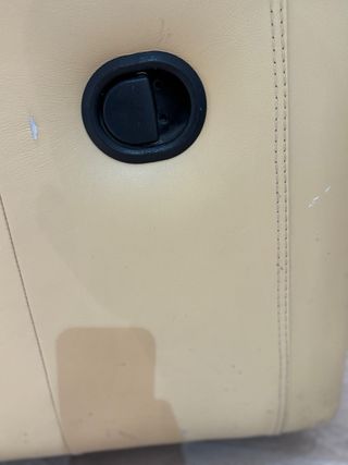 Poltrona relax in pelle vaniglia