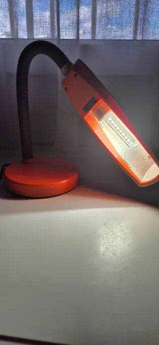 Flexo Escritorio Naranja y Blanco