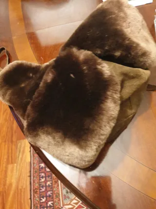 Gorro piel vuelta vintage marrón