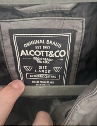 Giubbotto AlcottCo in ecopelle grigio Taglia L