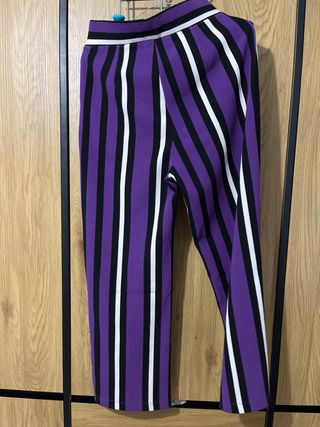 Pantalón de vestir rayas morado y negro