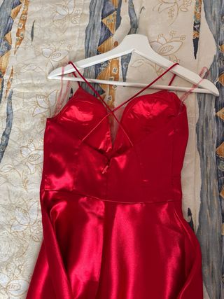 Vestido fiesta rojo talla XS-S