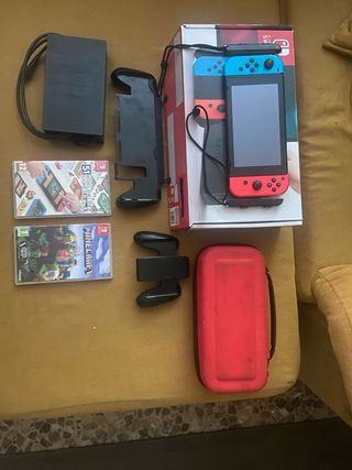 Nintendo Switch Azul/Rojo + Juegos+accesorios