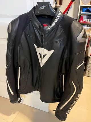 Chaqueta Dainese Cuero Negra