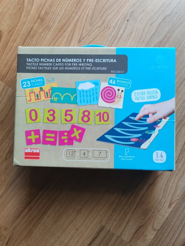 Fichas Táctiles Números y Pre-escritura Akros