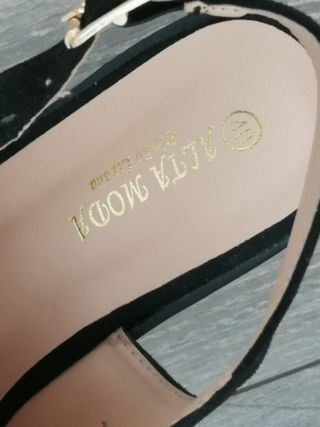 Sandalias Zueco Negras Plataforma