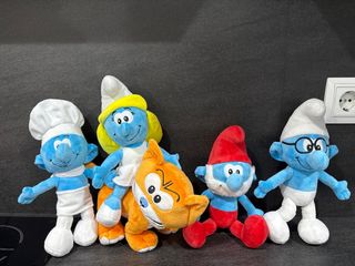 Famiglia Completa di Peluches Puffi
