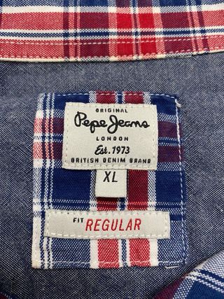 Camisa Pepe Jeans cuadros azul/rojo Talla XL