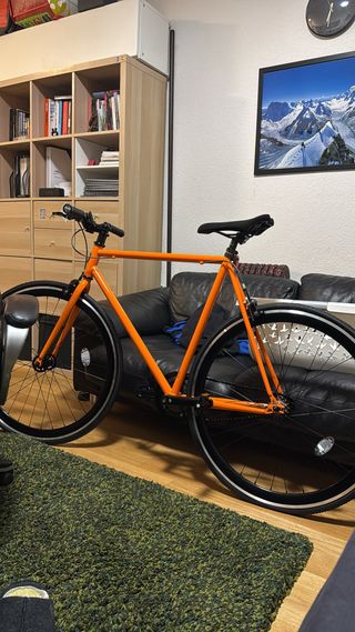 Bicicleta Fixie Naranja Siech Cycles