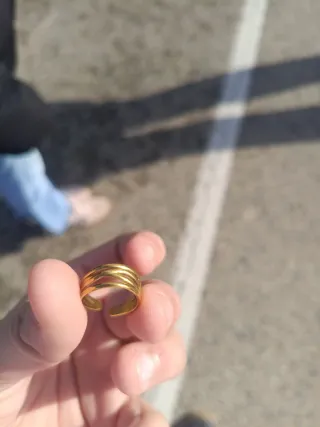 Anillo mujer acero inoxidable dorado