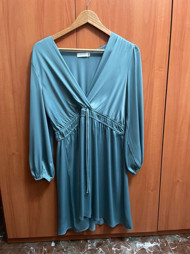 Vestido verde agua
