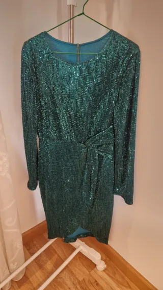 Vestido lentejuelas verde
