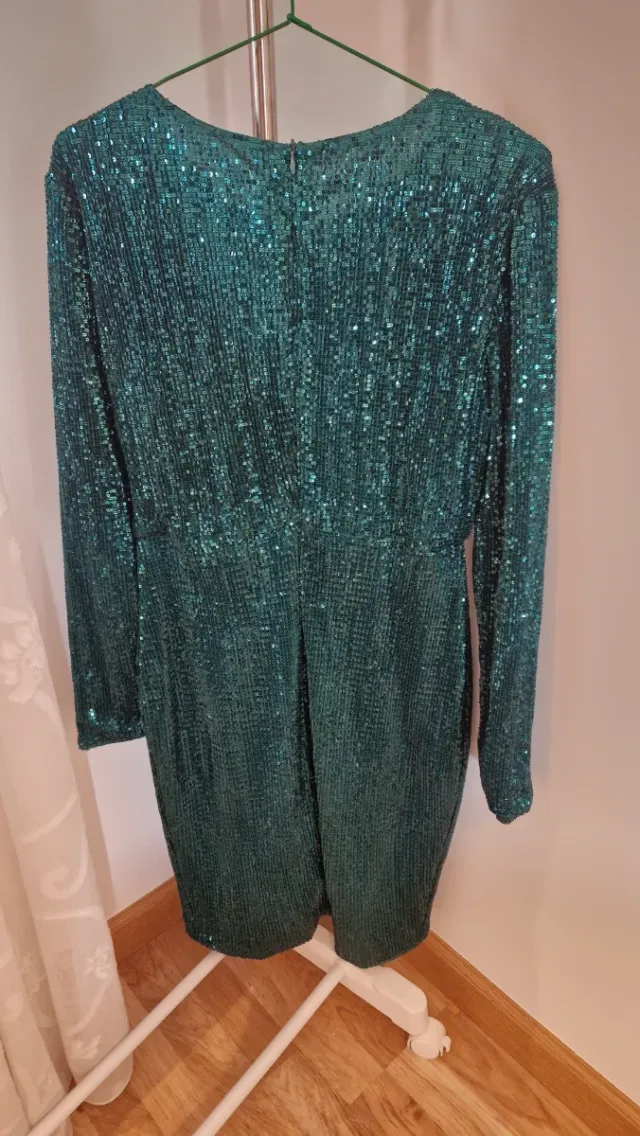 Vestido lentejuelas verde