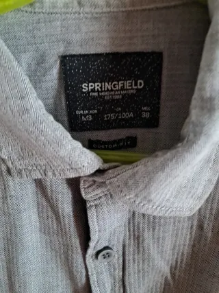 Camisa Springfield Gris Talla M Hombre