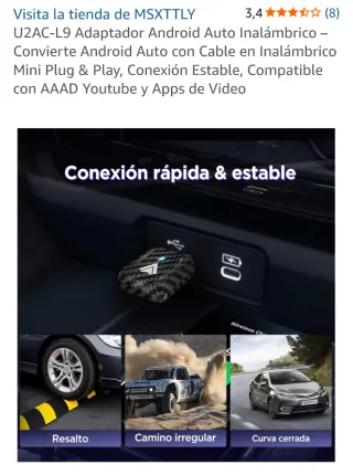 Adaptador Android Auto Inalámbrico U2AC-L9