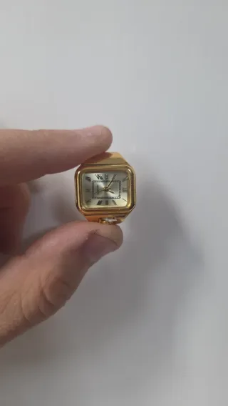 Vintage Gold Watch Ring Adjustable Retro Statement