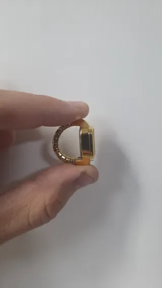 Vintage Gold Watch Ring Adjustable Retro Statement