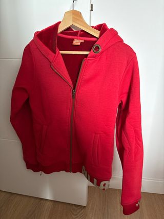 Chaqueta con capucha roja Billabong niña