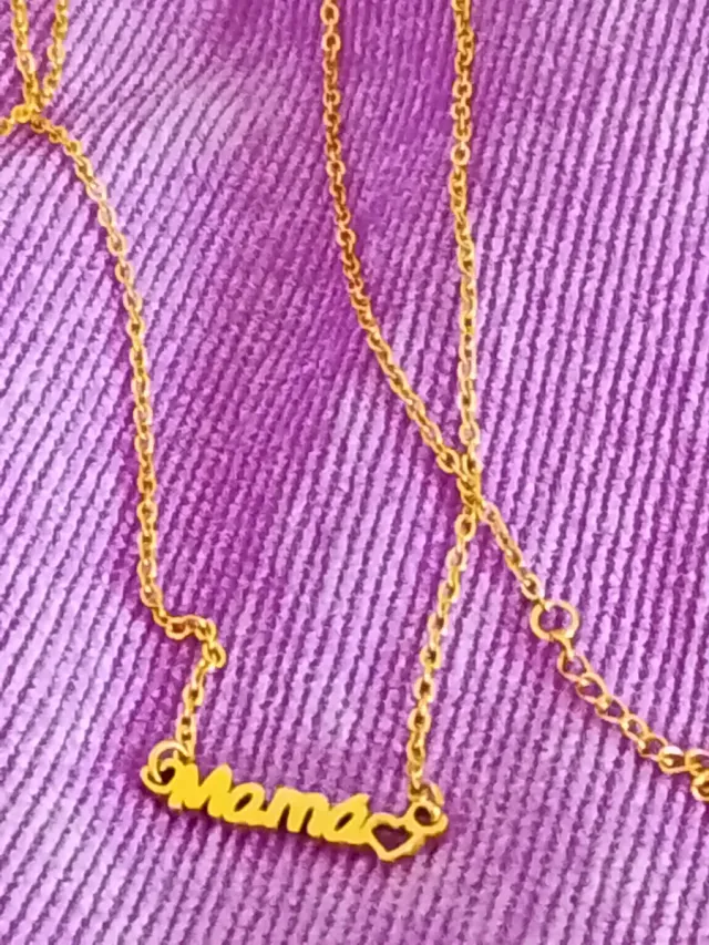 Cadena bañada en oro Mamá. Acepto cambio
