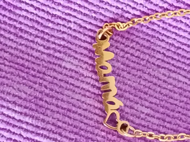 Cadena bañada en oro Mamá. Acepto cambio