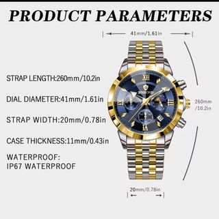 Reloj BINBOND Hombre Azul y Dorado