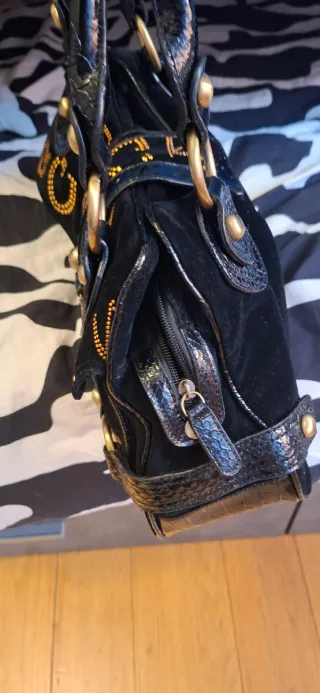 Borsa vintage Galitzien nera e oro