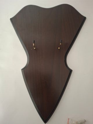 Expositor de madera triangular para pared