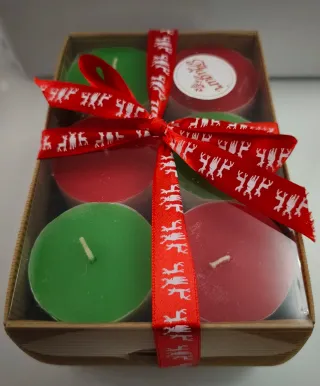 Confezione regalo candele natalizie