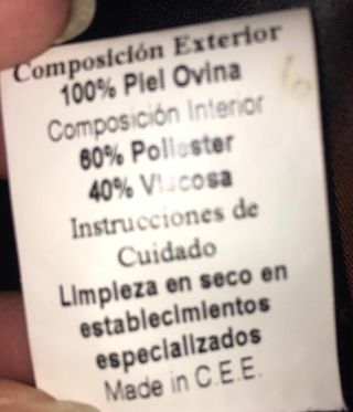 Abrigo de cuero rojo talla S