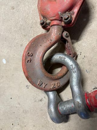 Polipasto manual cadena rojo